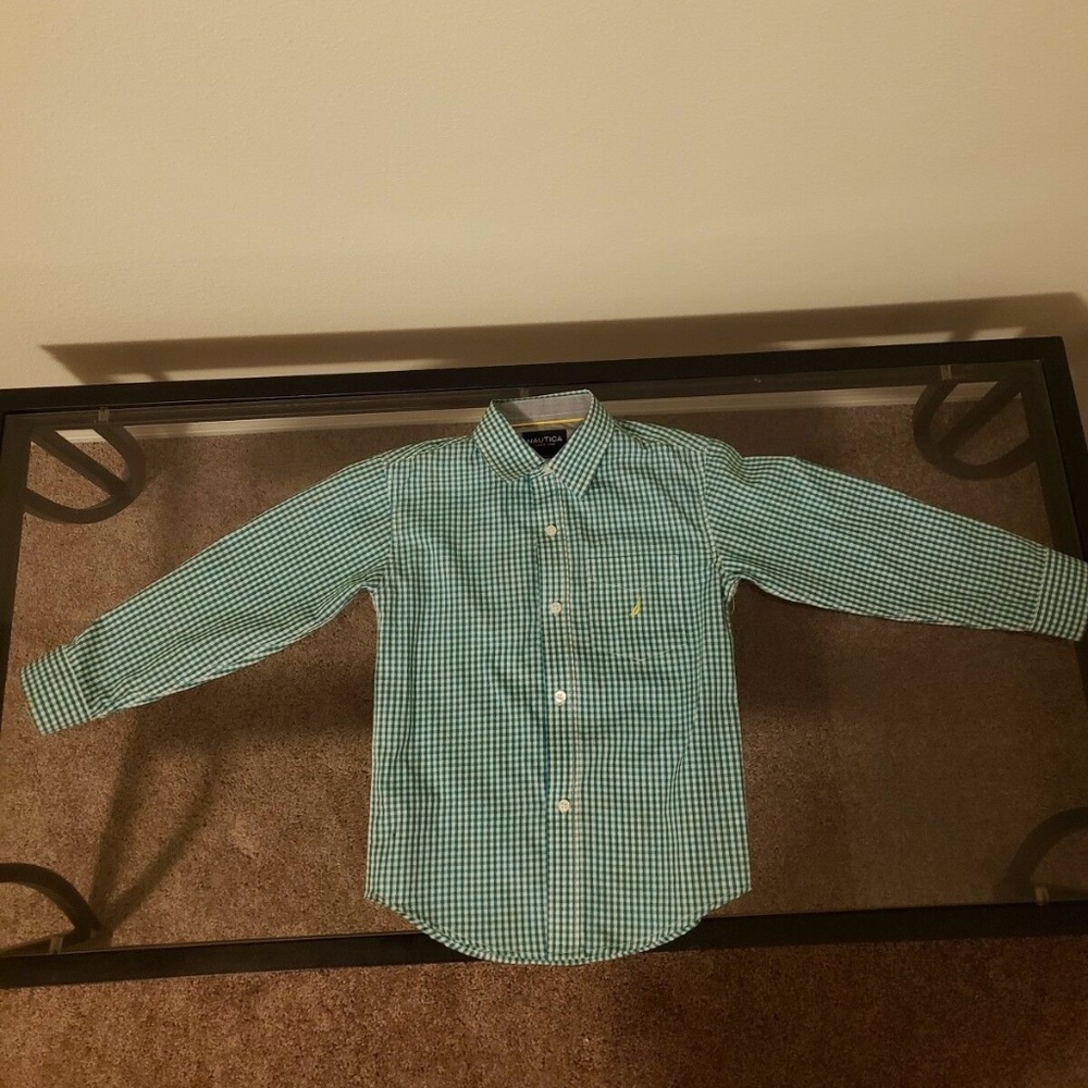 Boys Nautica Plaid Button Up Shirt